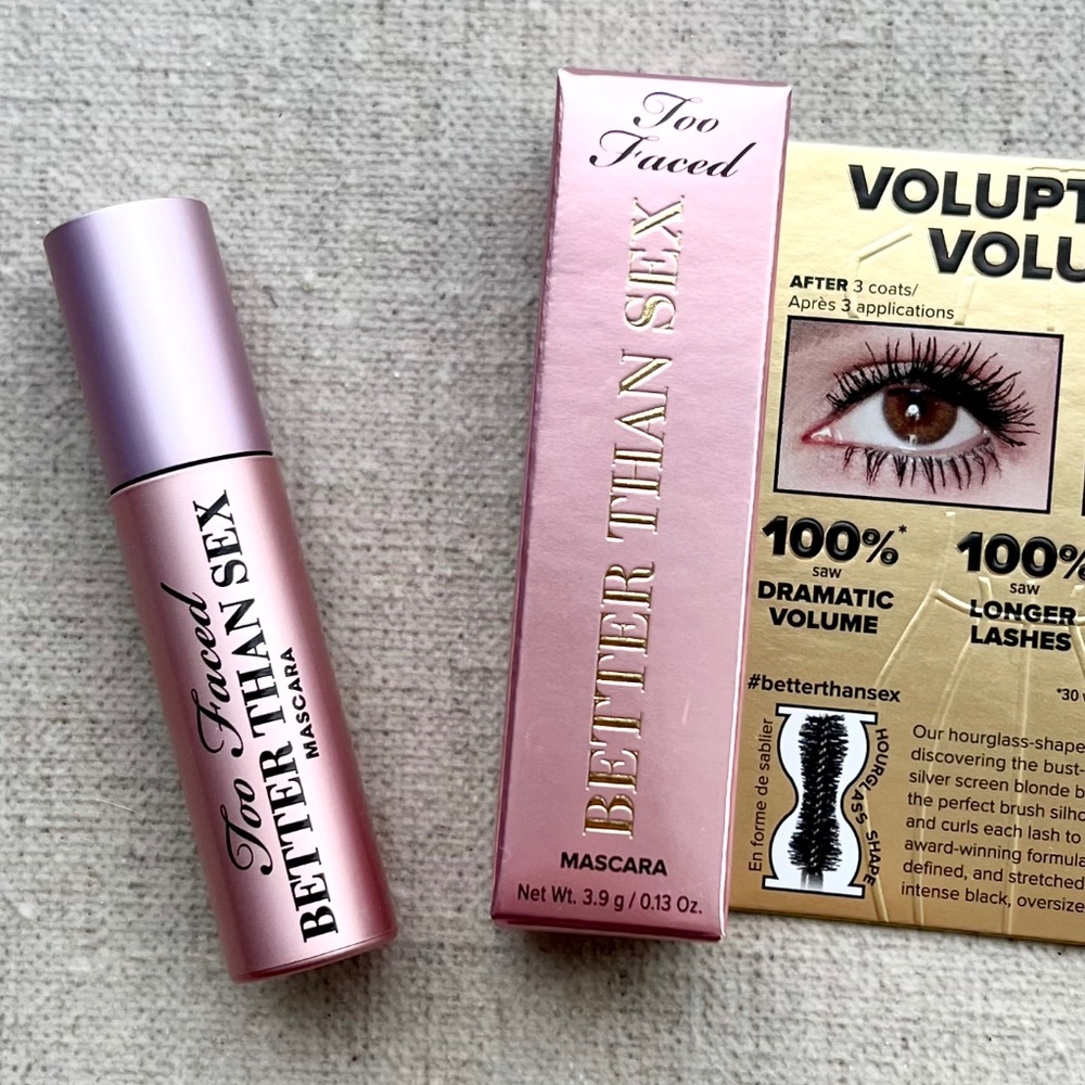 ❤️3 for $30❤️ TOO FACED Better Than Sex Volumizing & Lengthening Mascara mini